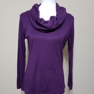 Purple cowl neck sweater